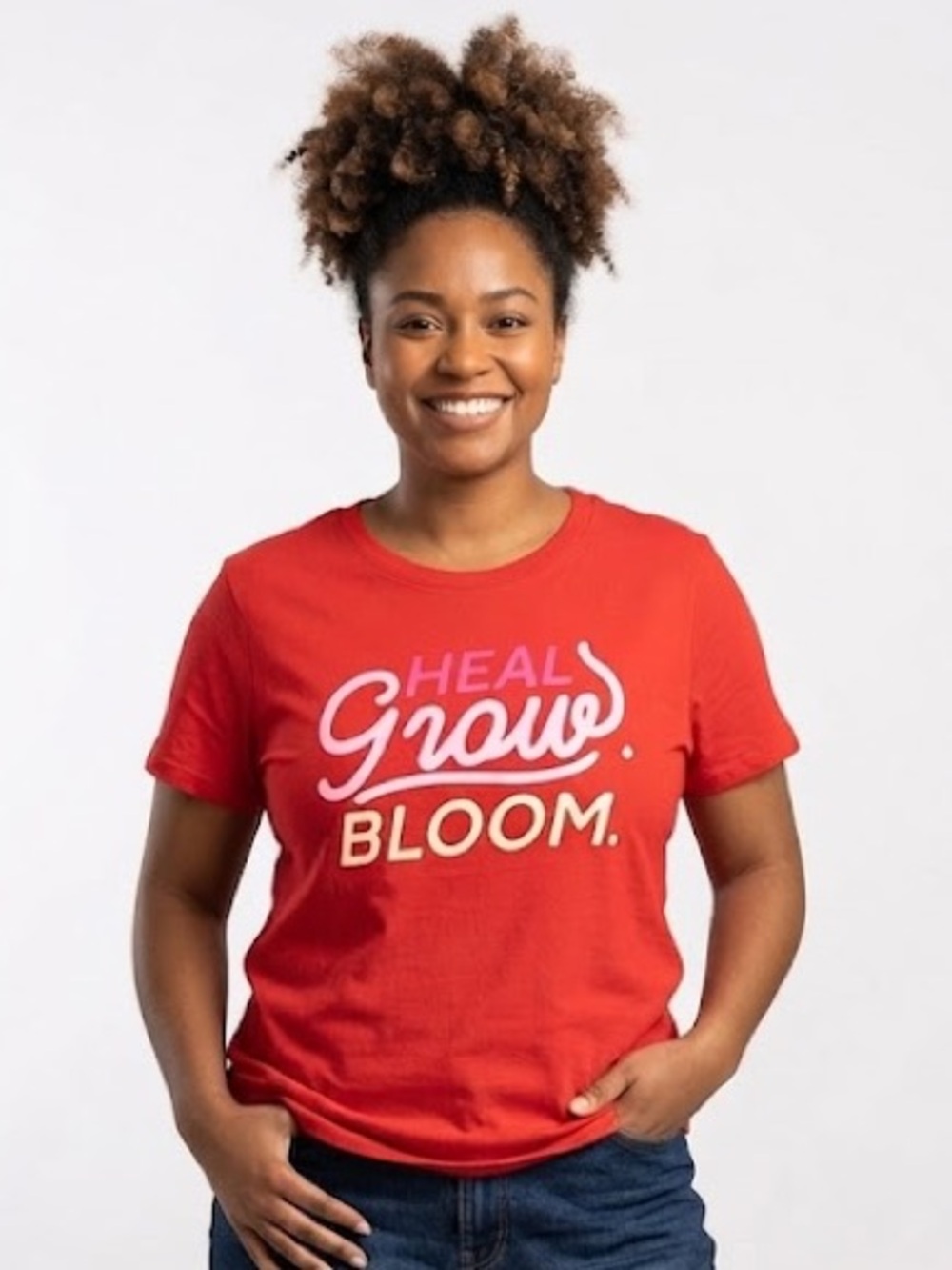 Legendary Rootz Heal Grow Bloom Graphic Tee Self Love Shirt Women's Size XS NWT